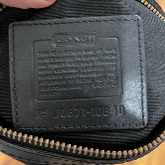 Coach Y2K Coach Black on Black Signature C Jacquard Baguette Mini Crossbody Bag - Picture 11 of 12